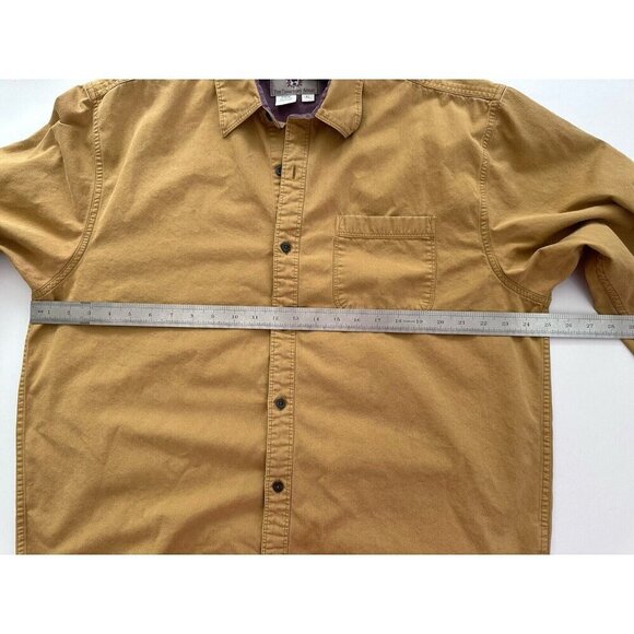 THE TERRITORY AHEAD Mens Jean Shirt XL Cotton Button Up Mustard Grandpacore READ - Picture 10 of 13
